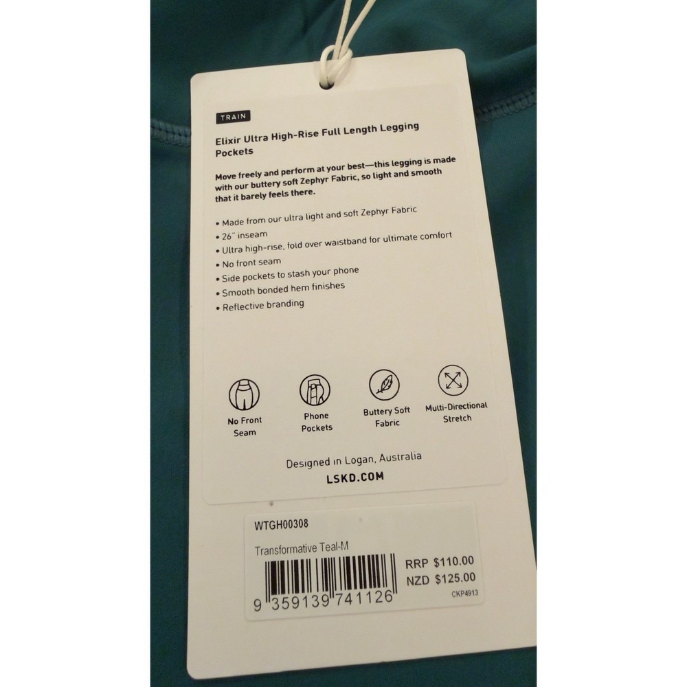 LSKD Elixir Ultra High-Rise Full Length Legging Pockets Teal Women's M, NEW, NWT - Picture 3 of 16